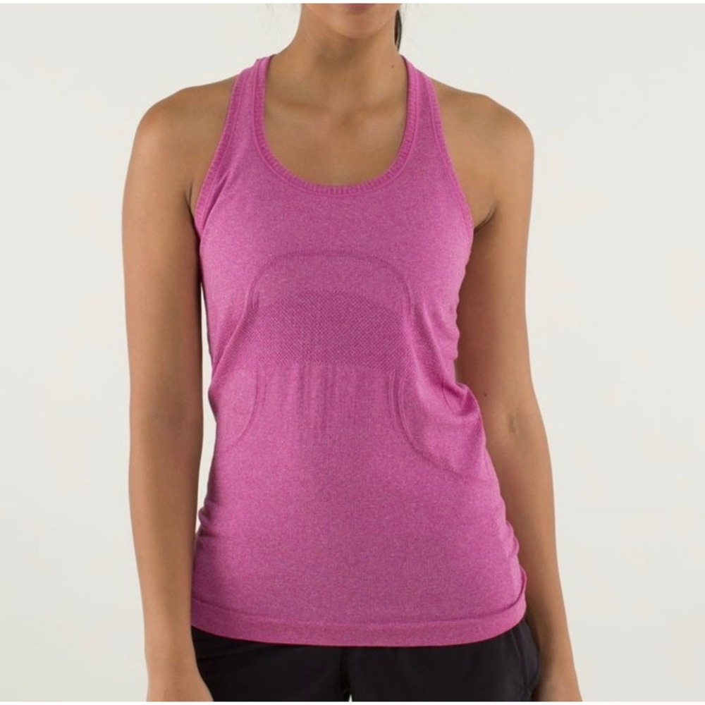 Lululemon Run Swiftly Tech Racerback Tank Top Pink Purple Athletic Yoga Size 6